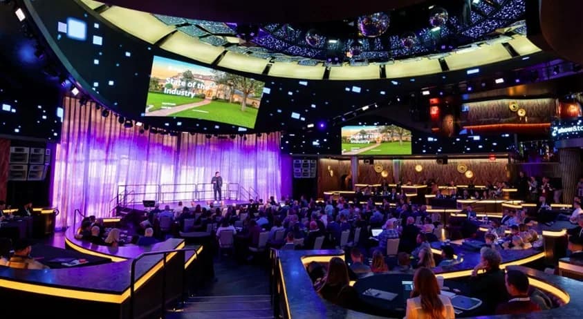 PMRE annual meeting inside the KAOS venue at Palms Las Vegas