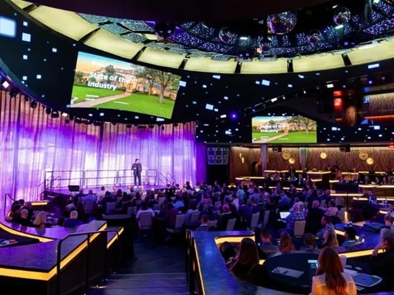 PMRE annual meeting inside the KAOS venue at Palms Las Vegas